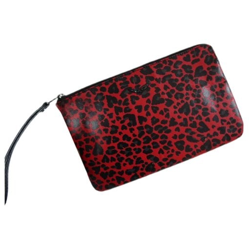 Leather clutch bag