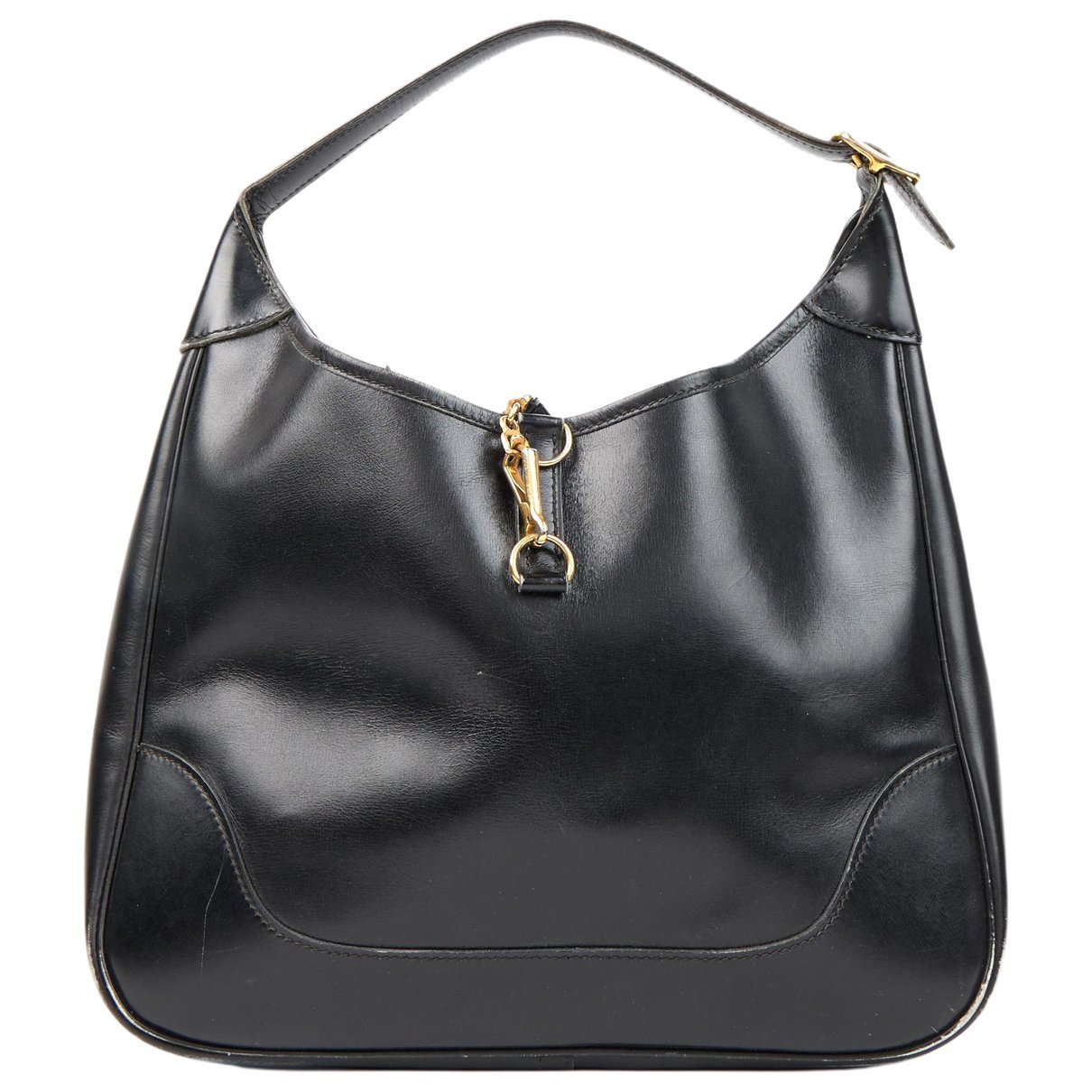 Trim leather handbag