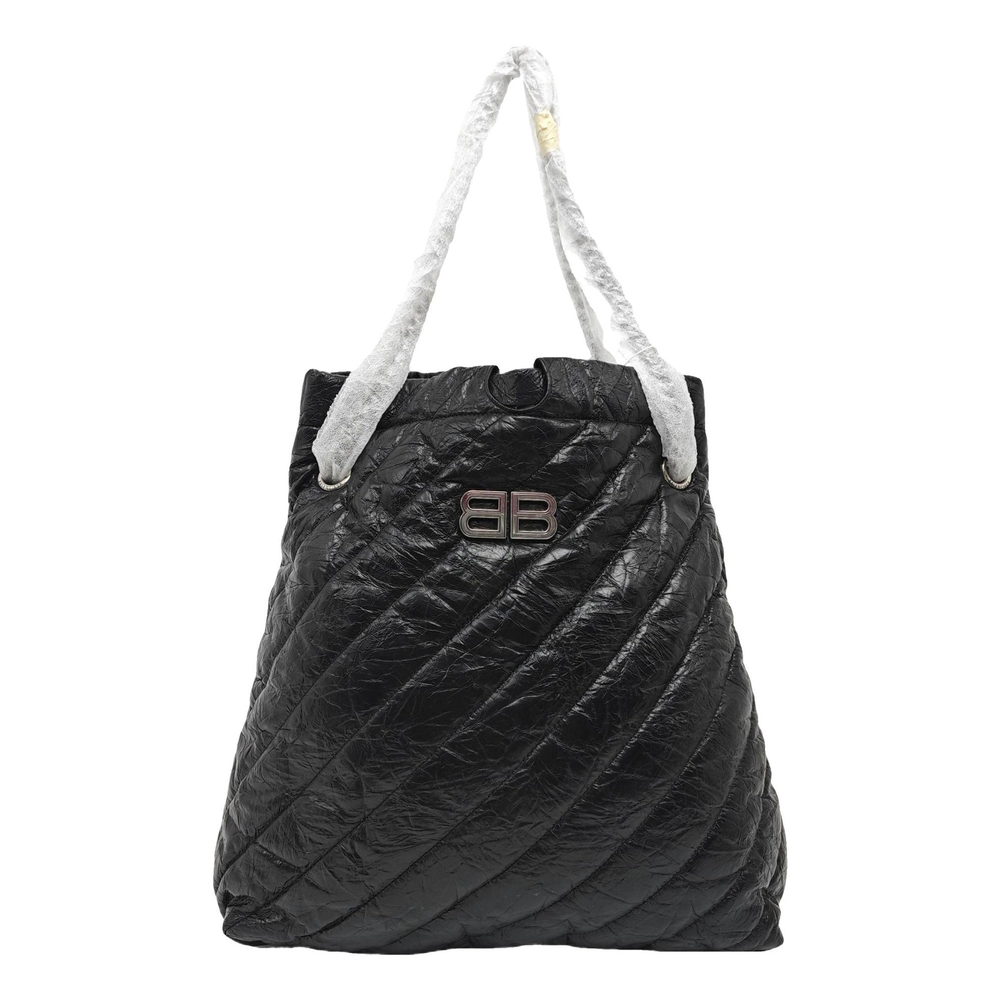 Crush leather handbag