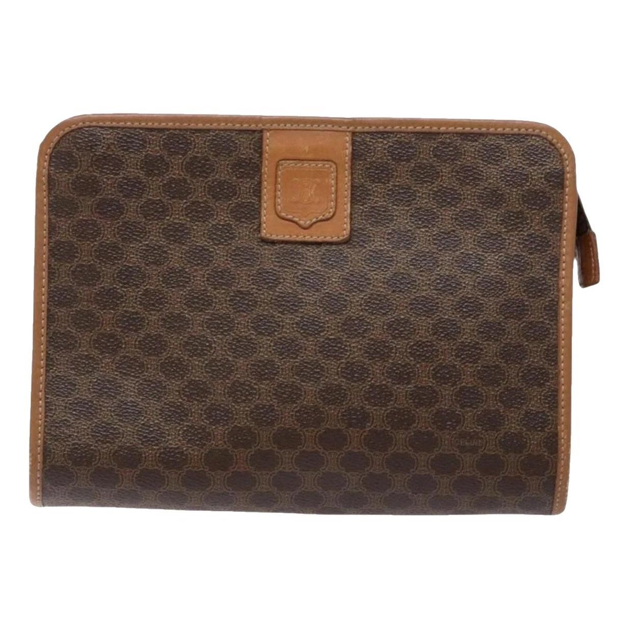 Leather clutch bag