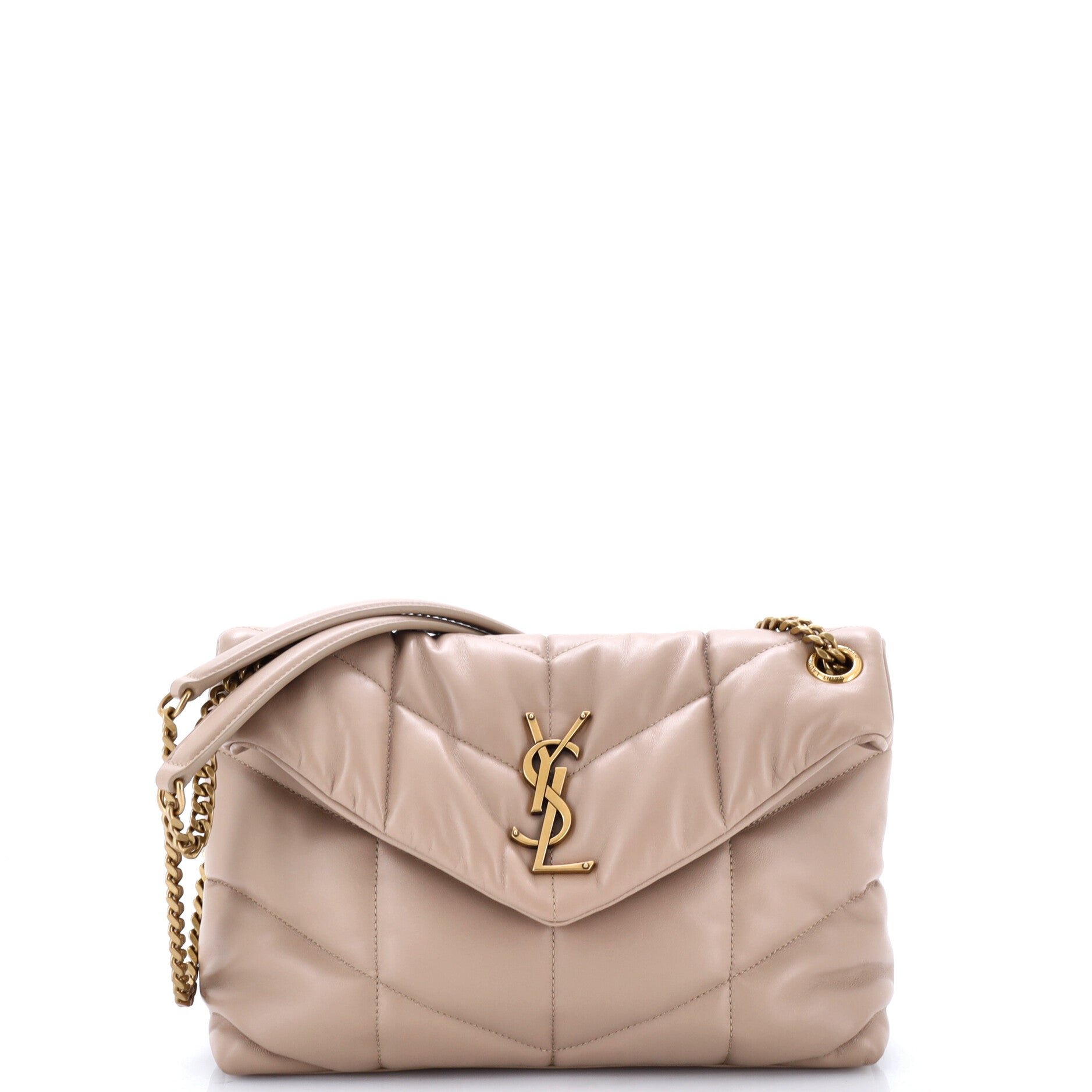 Loulou Puffer Shoulder Bag Quilted Leather Small