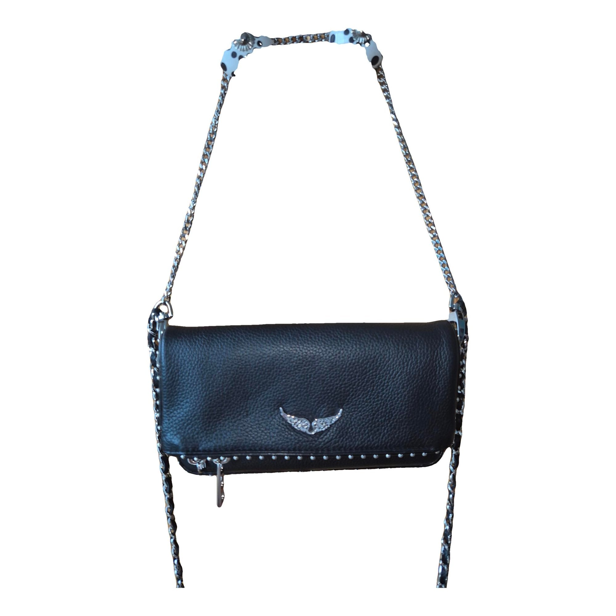 Leather clutch bag