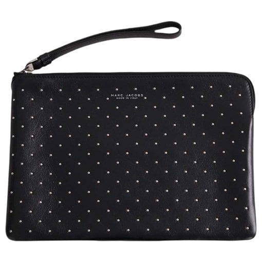 Leather clutch bag