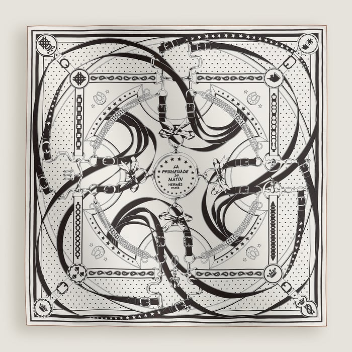 La Promenade Du Matin Bandana Double Face Scarf 140