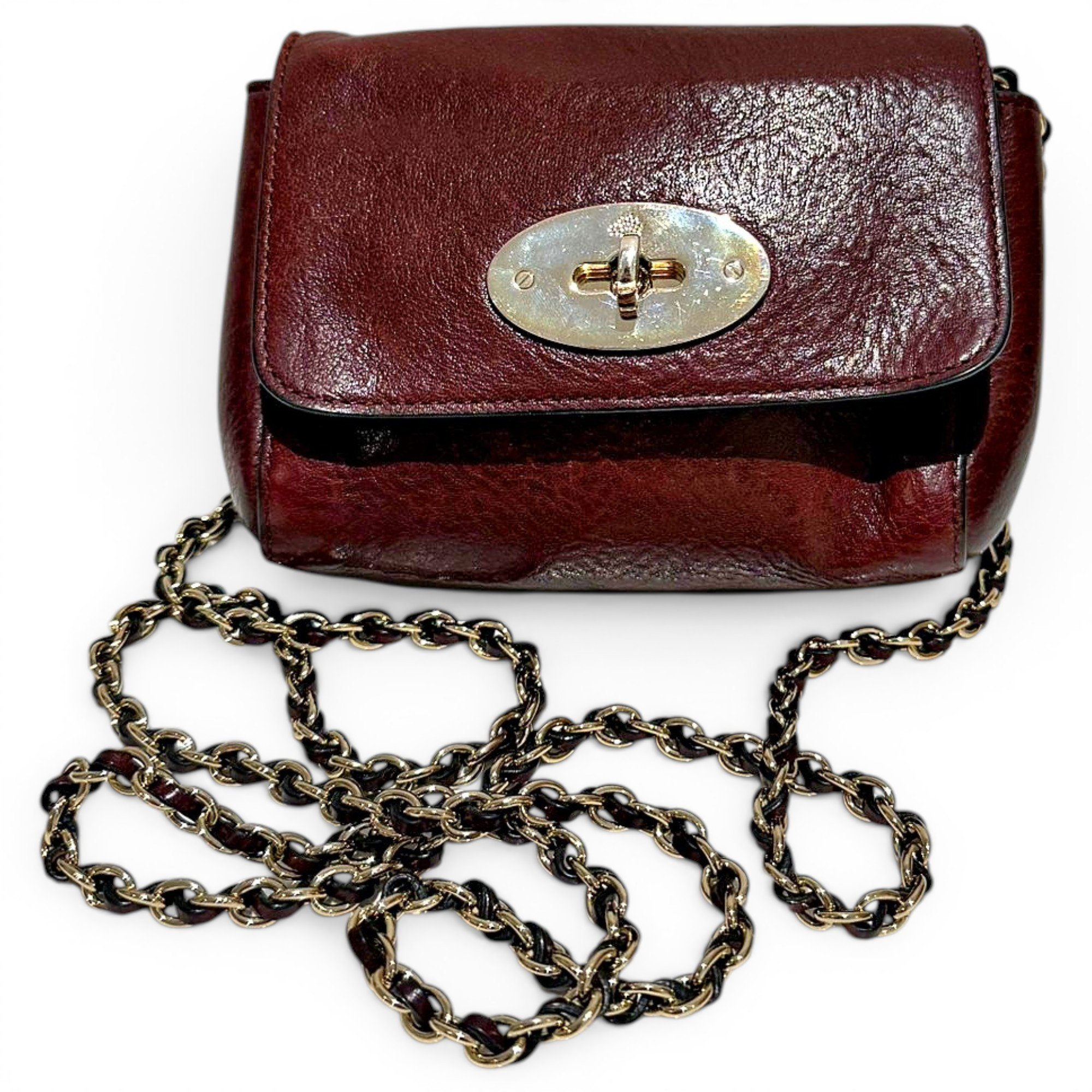 Leather clutch bag