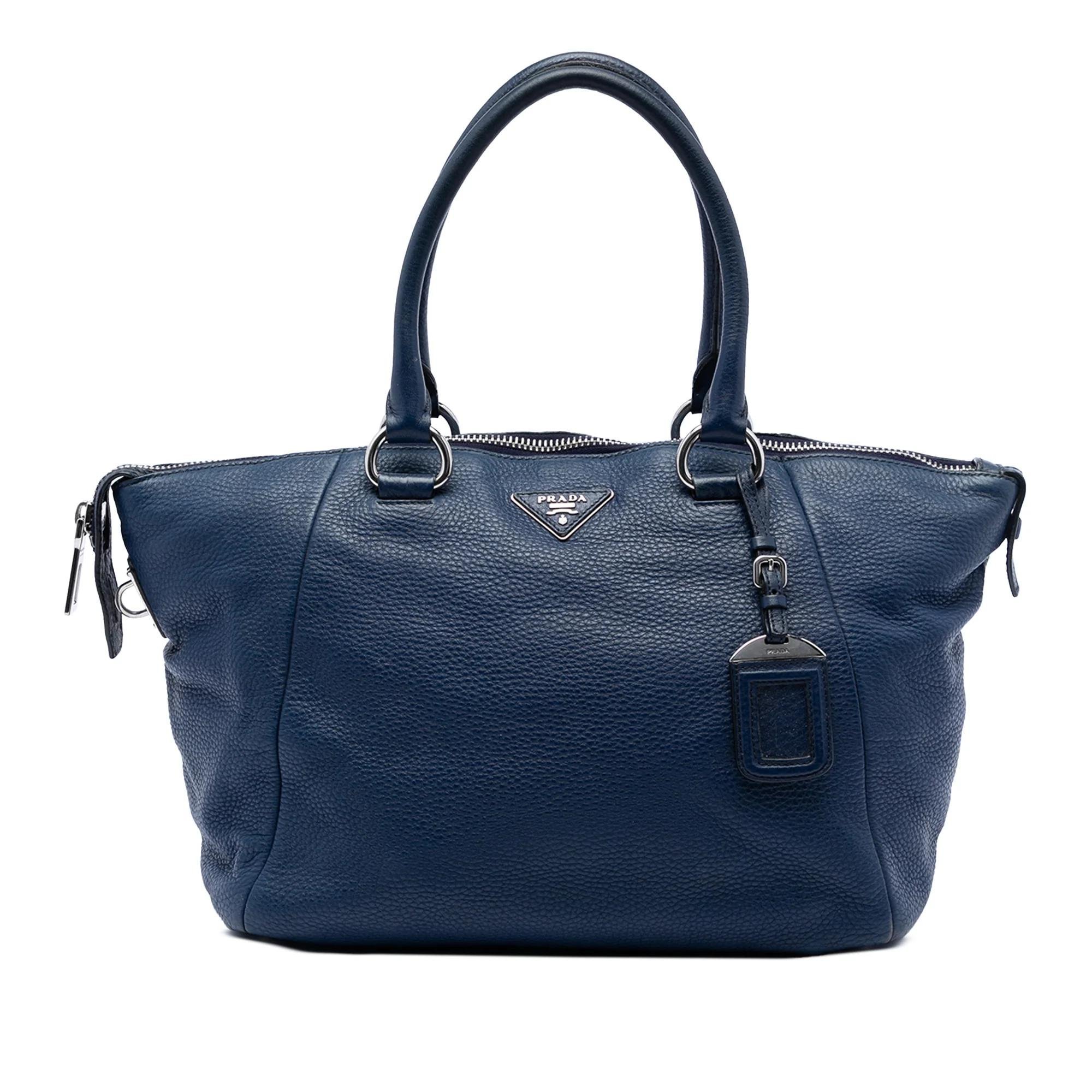 Double leather satchel