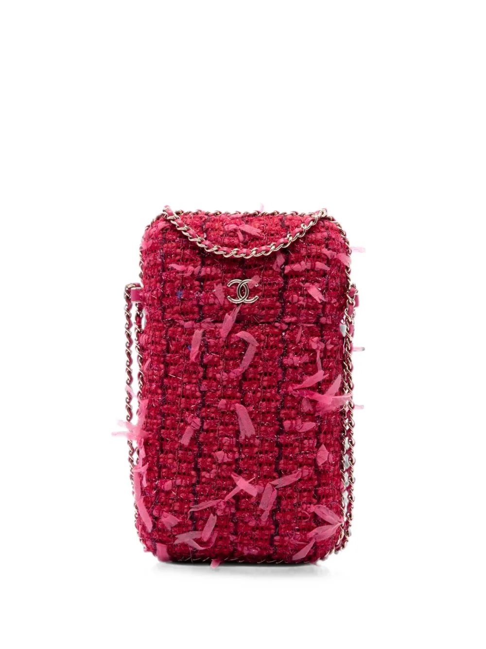 2016-2017 Tweed Chain Around Phone Holder crossbody bag