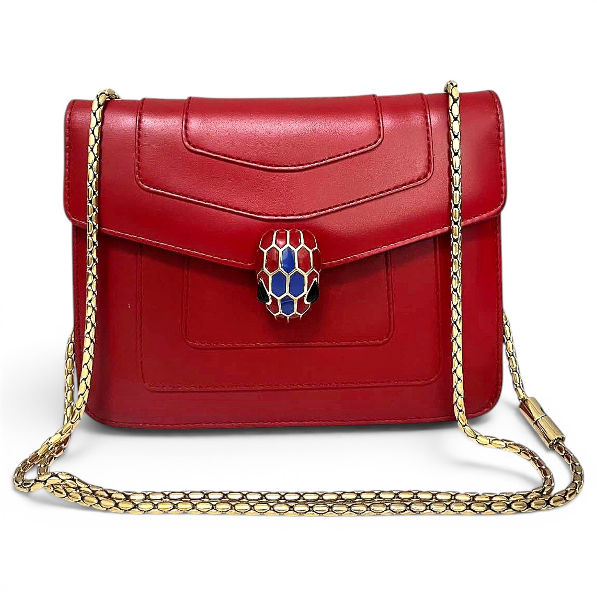 Serpenti leather handbag