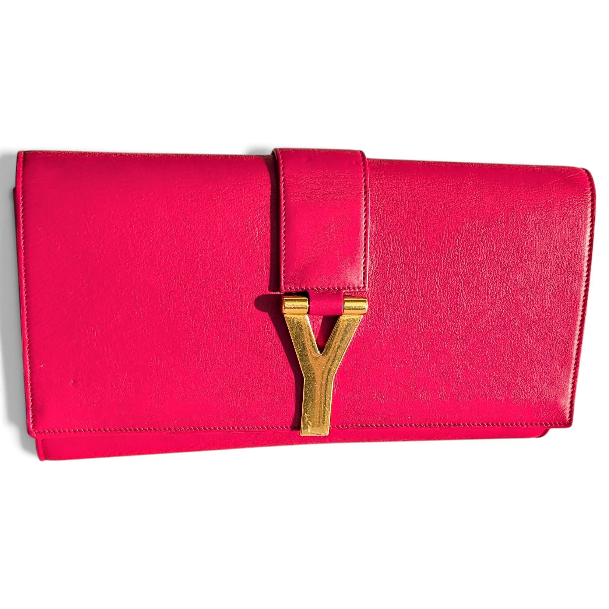 Leather clutch bag