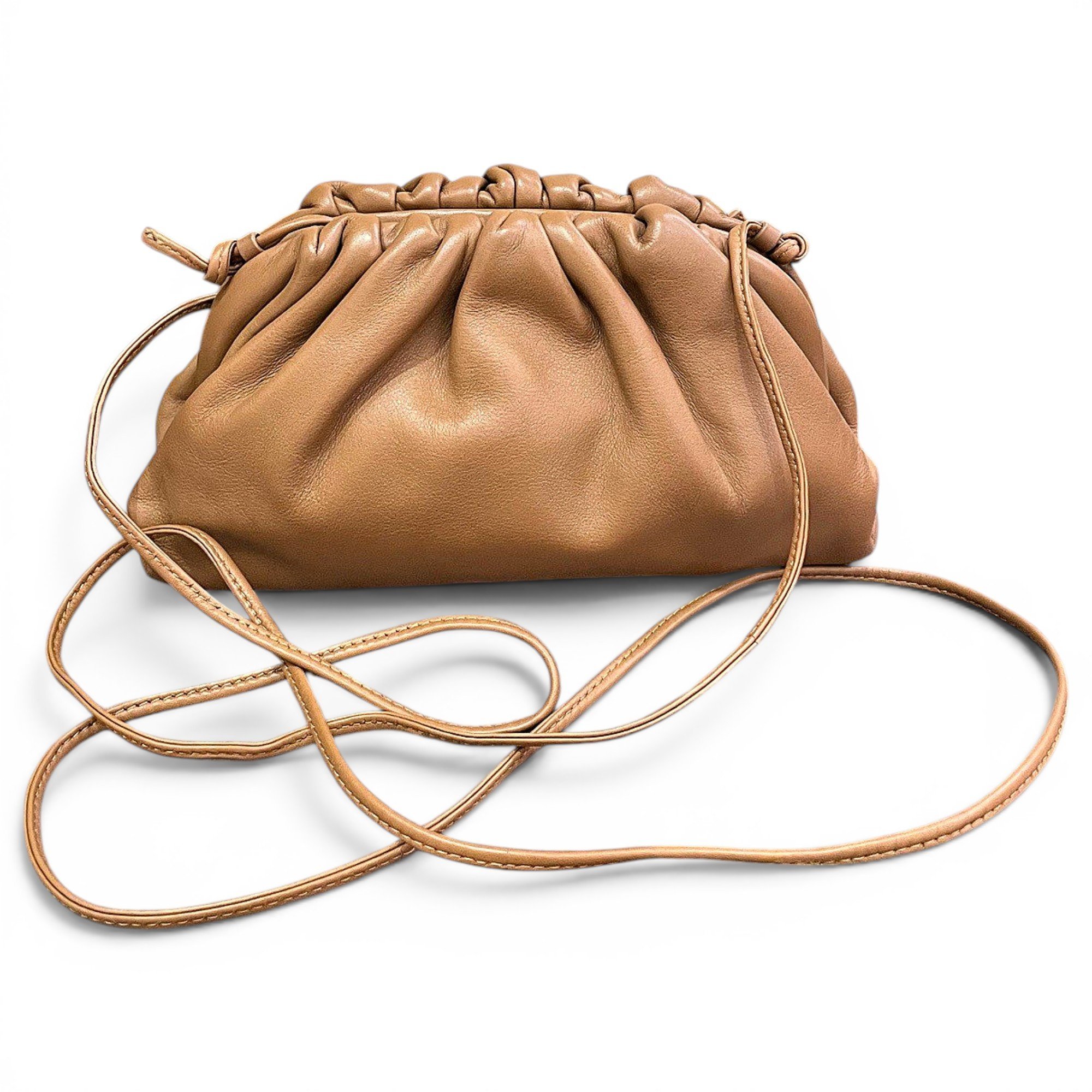 Pouch leather crossbody bag