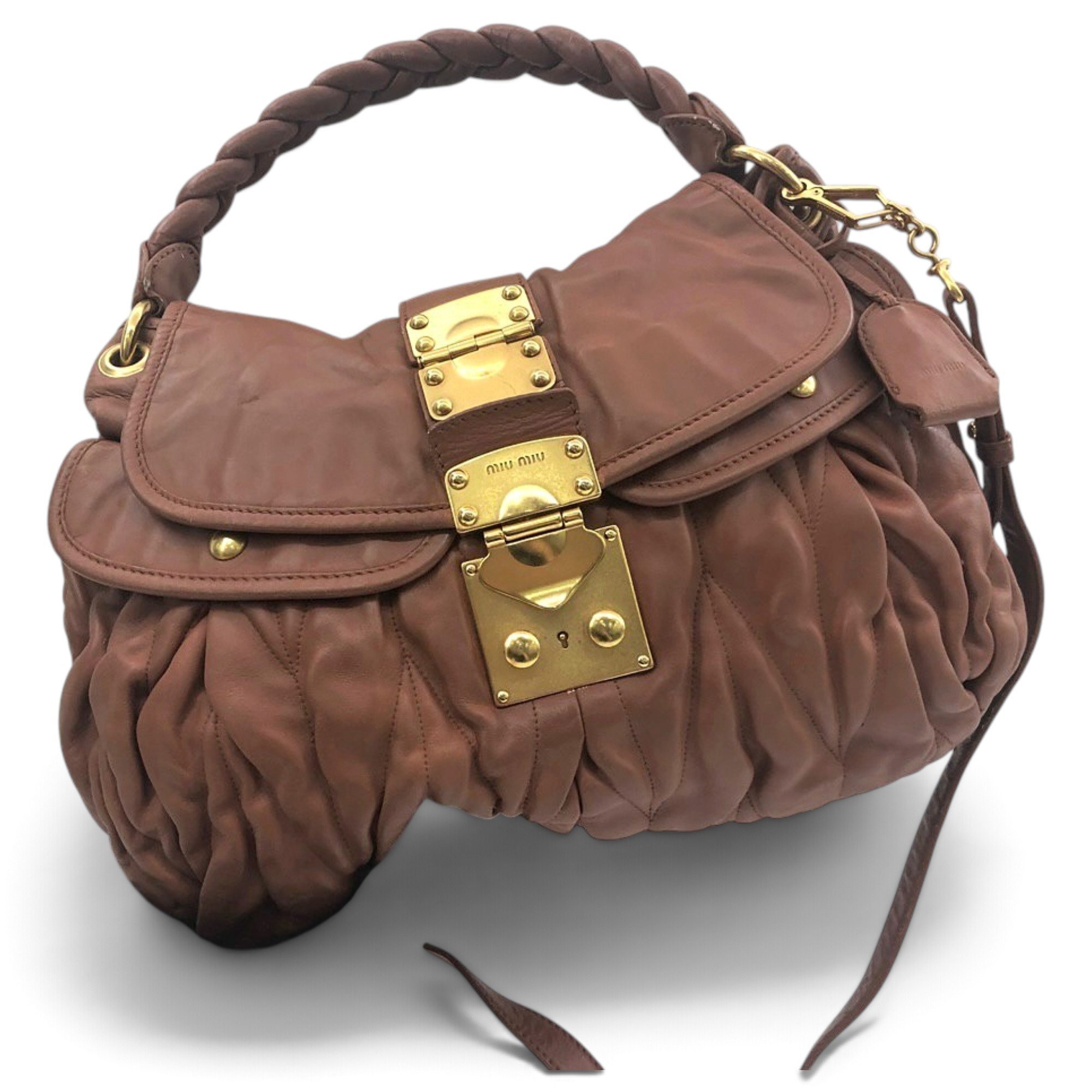 Coffer leather crossbody bag