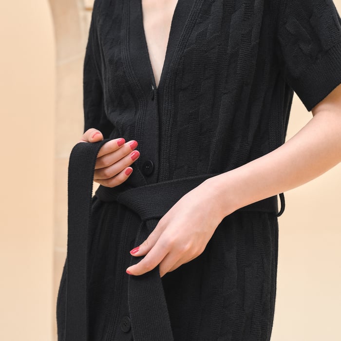 Noir "H" Short-sleeve Dress