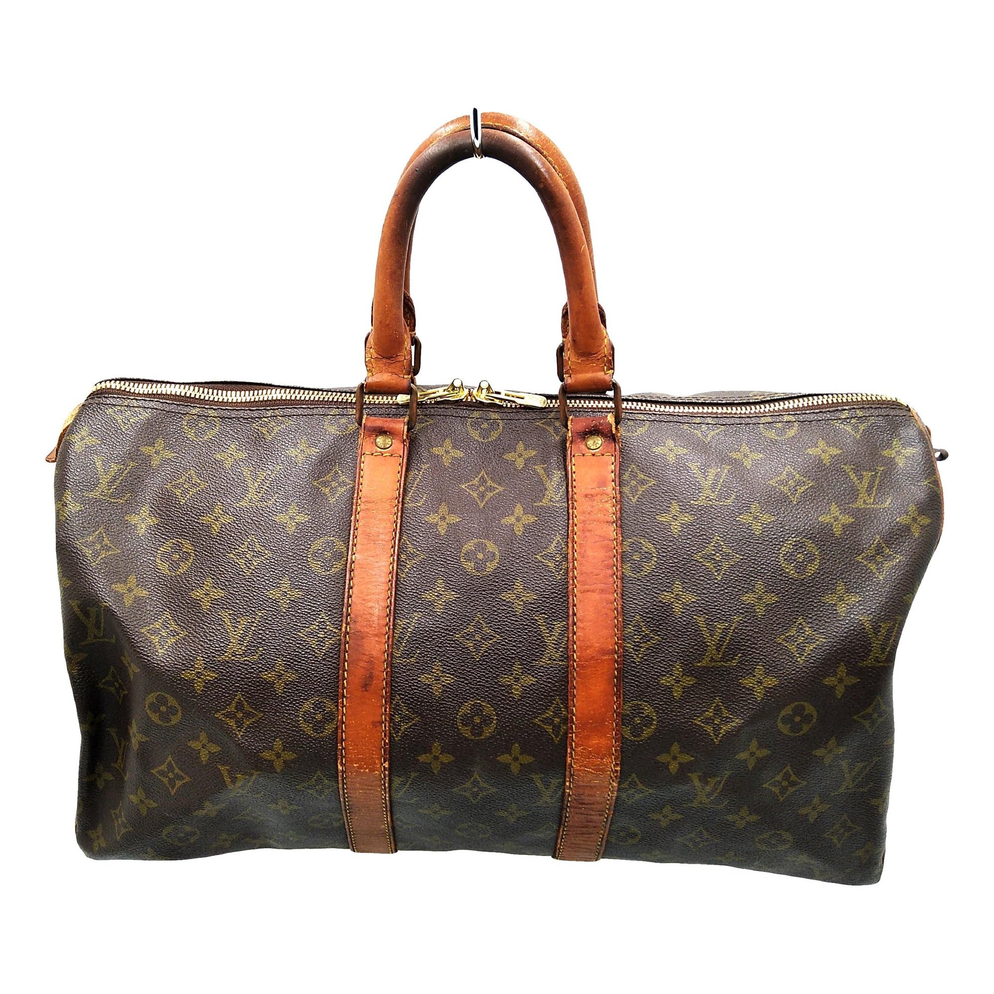 Keepall leather travel bag