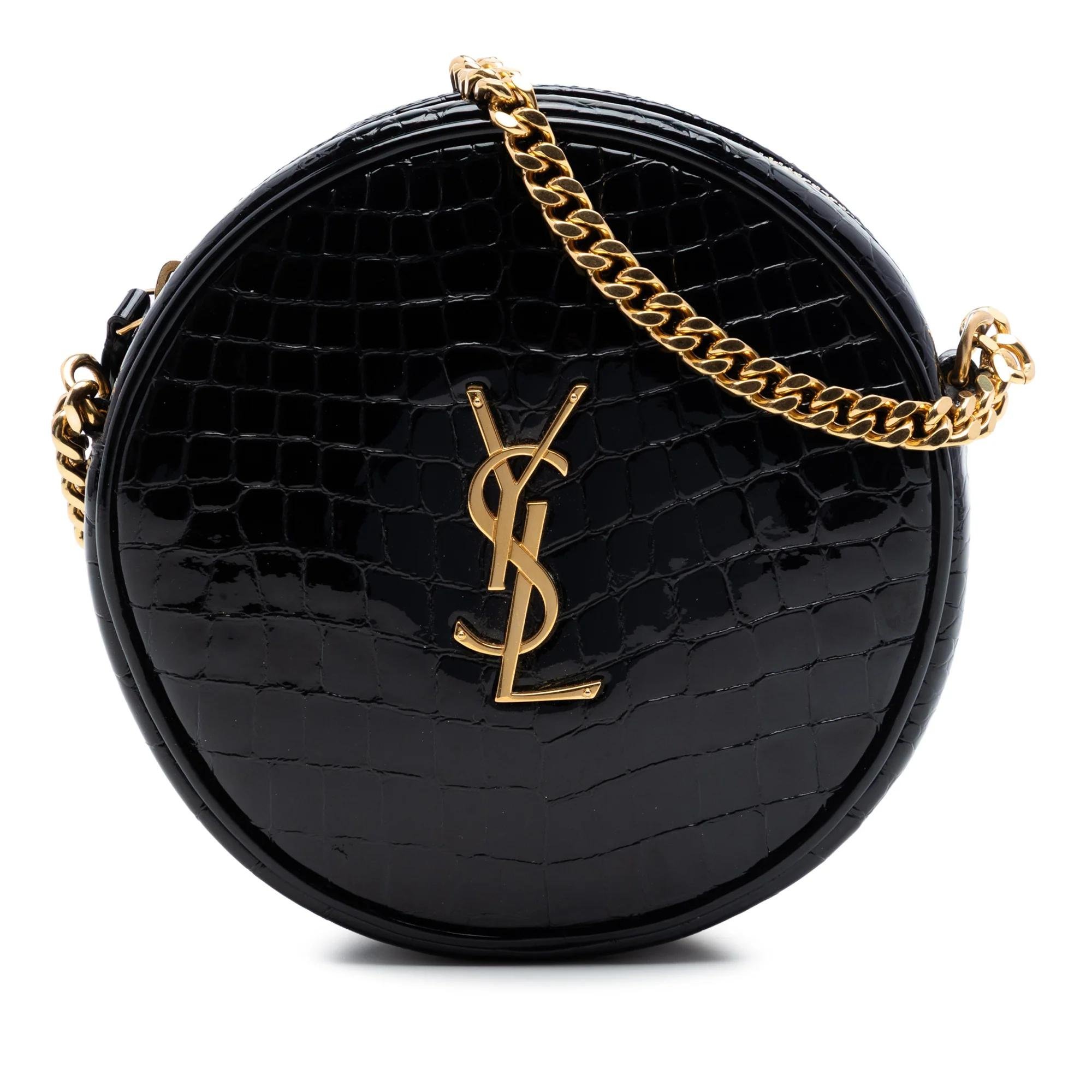 Vinyle patent leather handbag