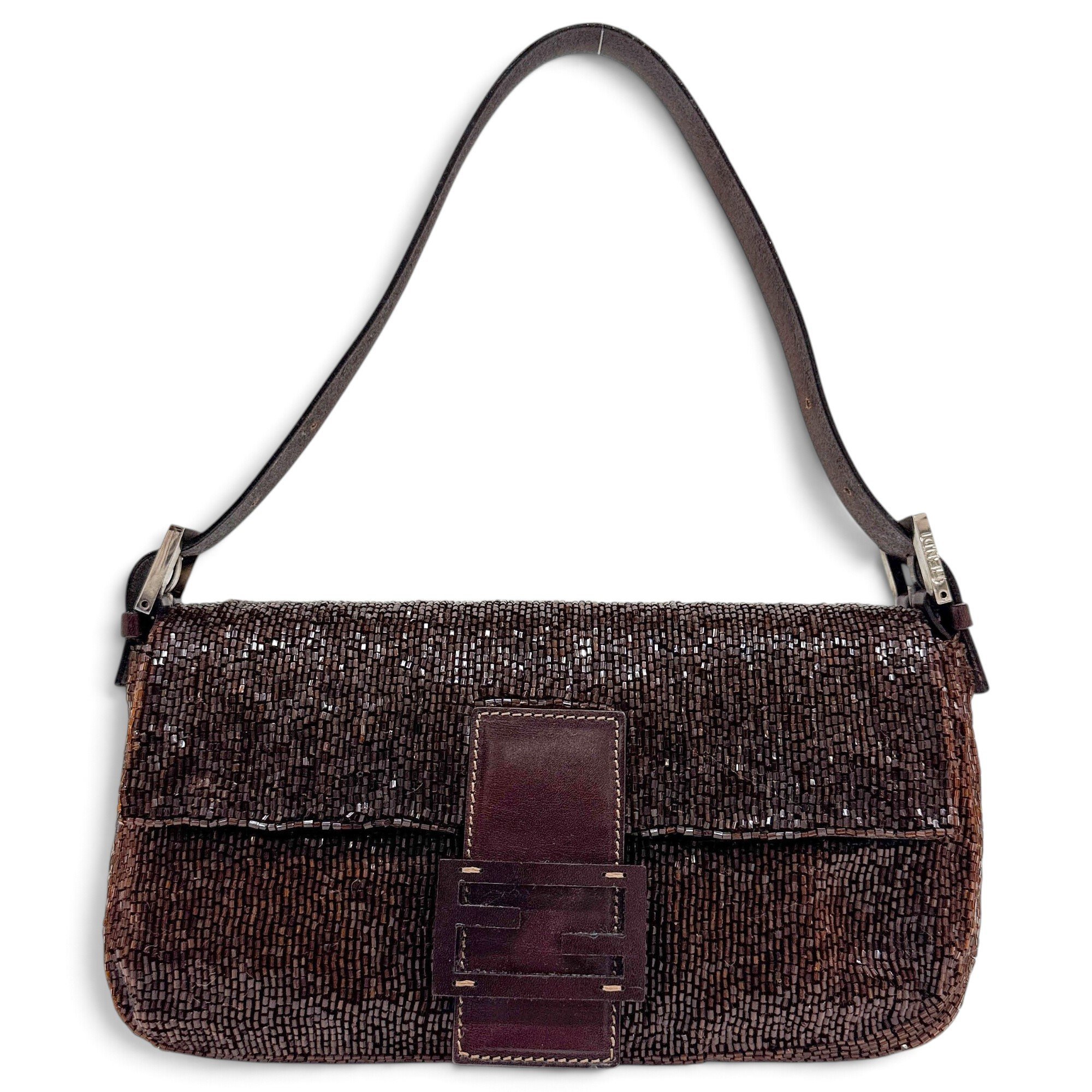Baguette glitter handbag