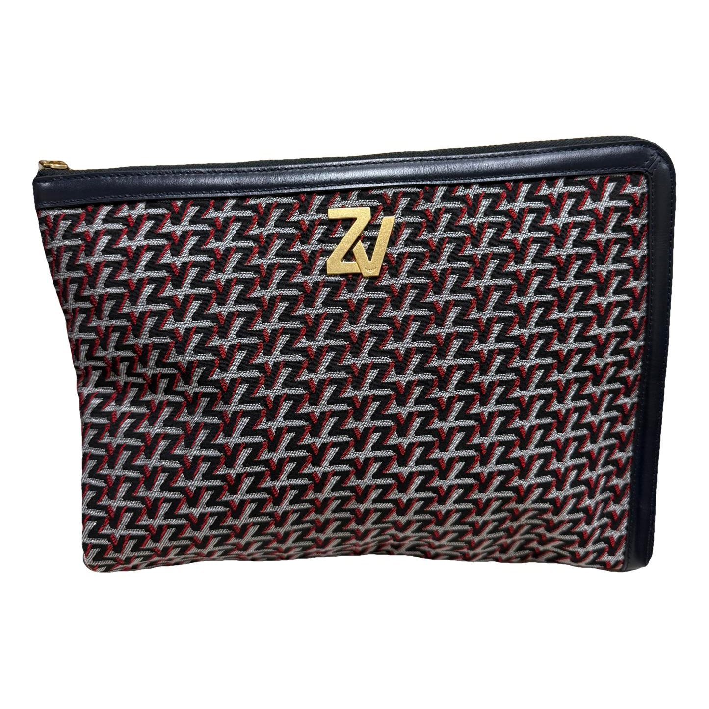 Leather clutch bag