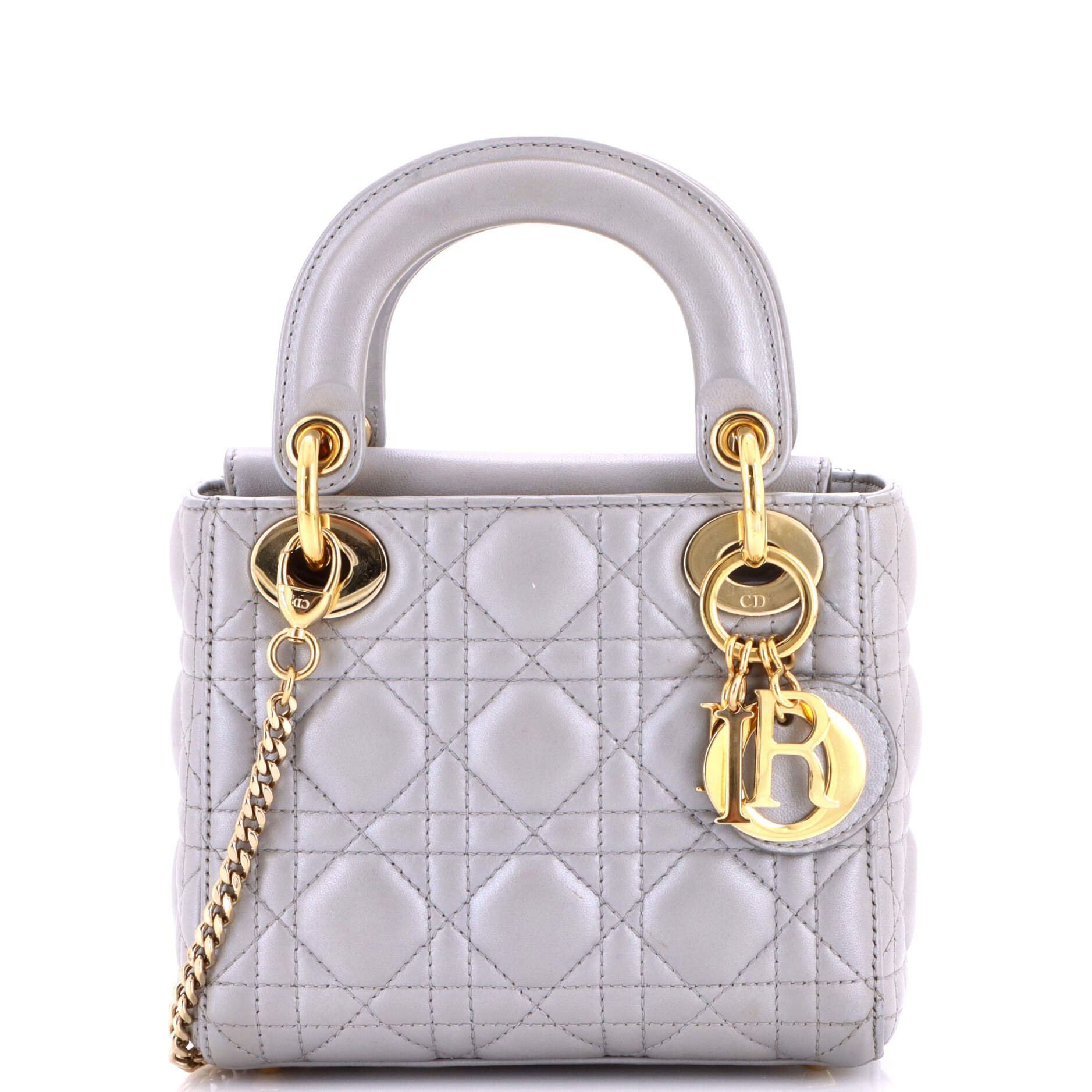Lady Dior Chain Bag Cannage Quilt Lambskin Mini