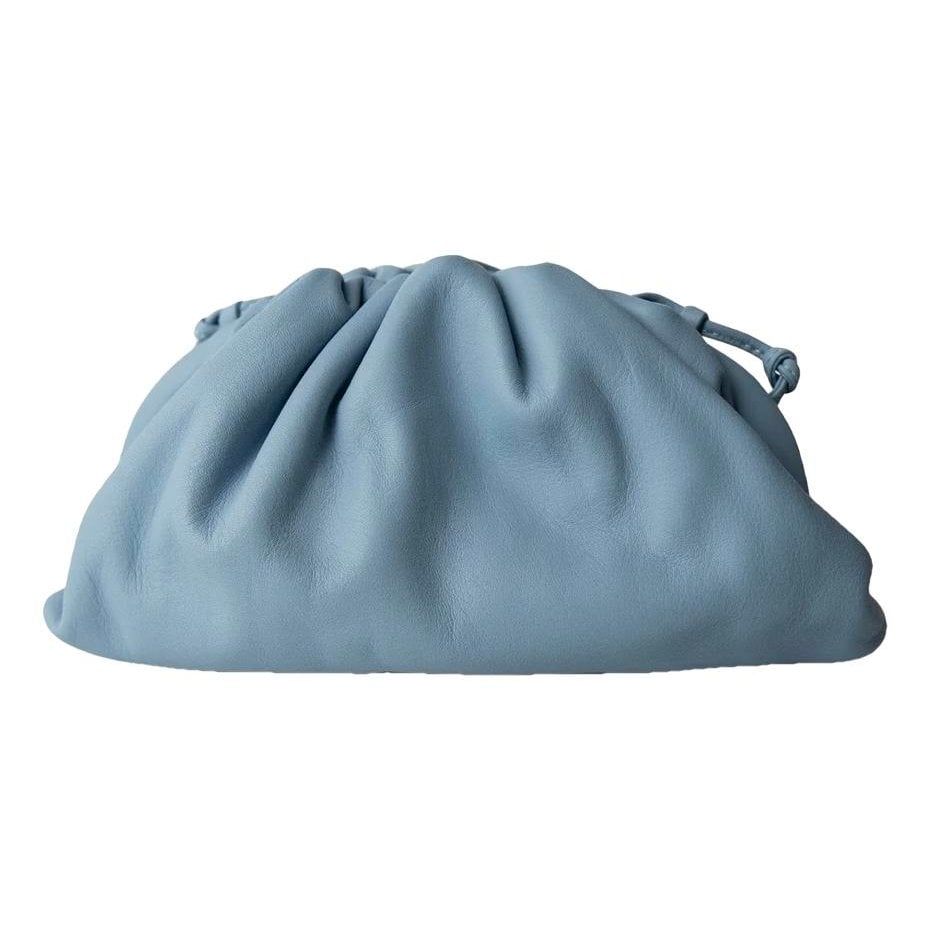 Pouch leather clutch bag