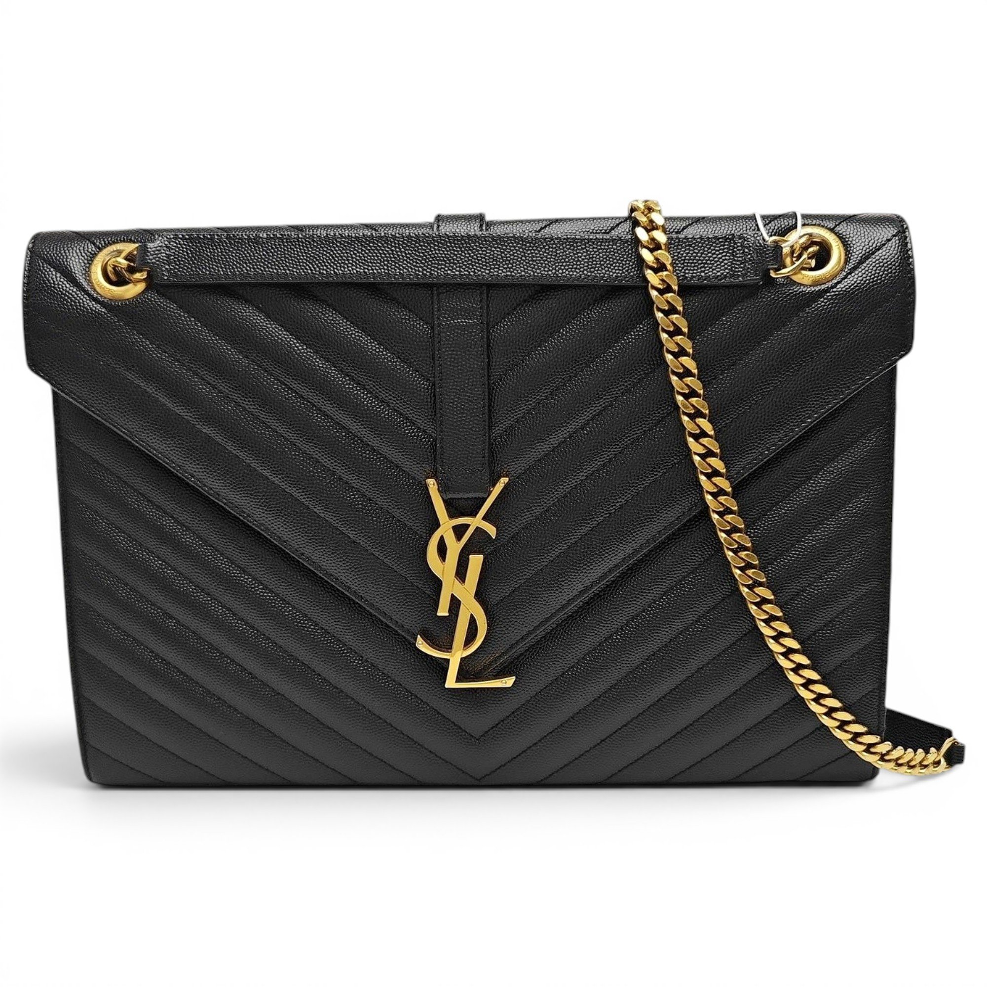 Envelope leather handbag