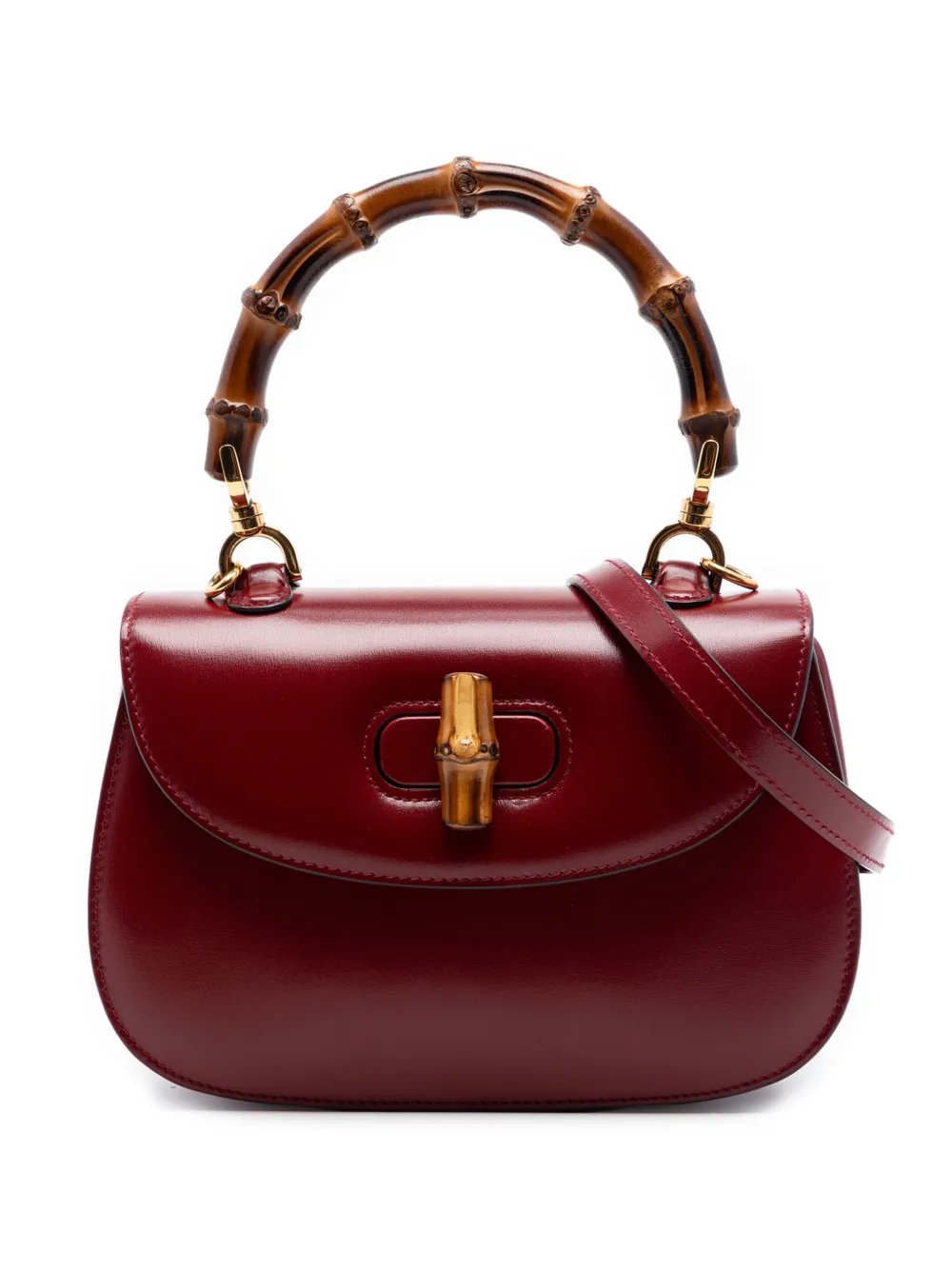 2016-2026 Small Calfskin 1947 Bamboo Top Handle Bag satchel