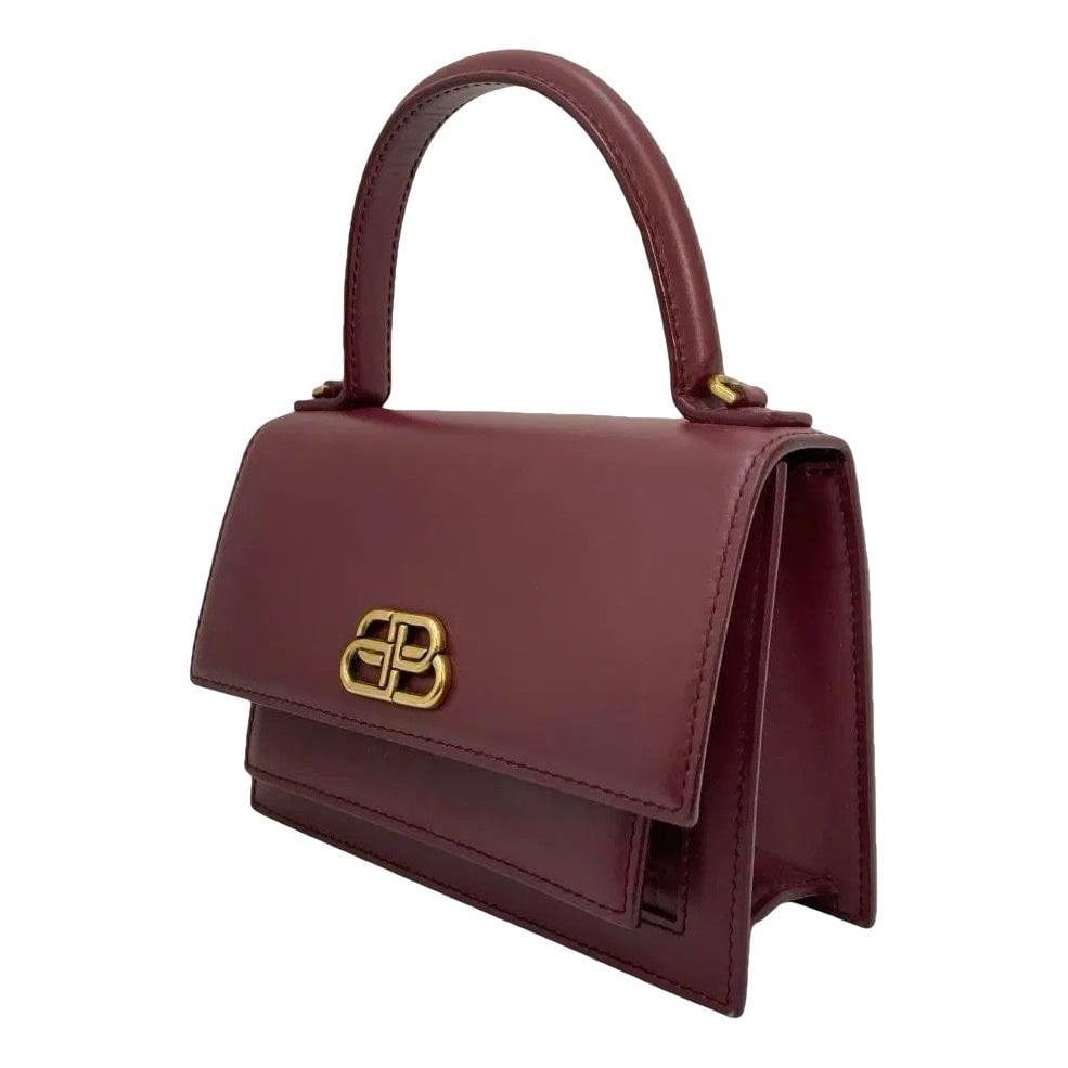 Sharp leather handbag
