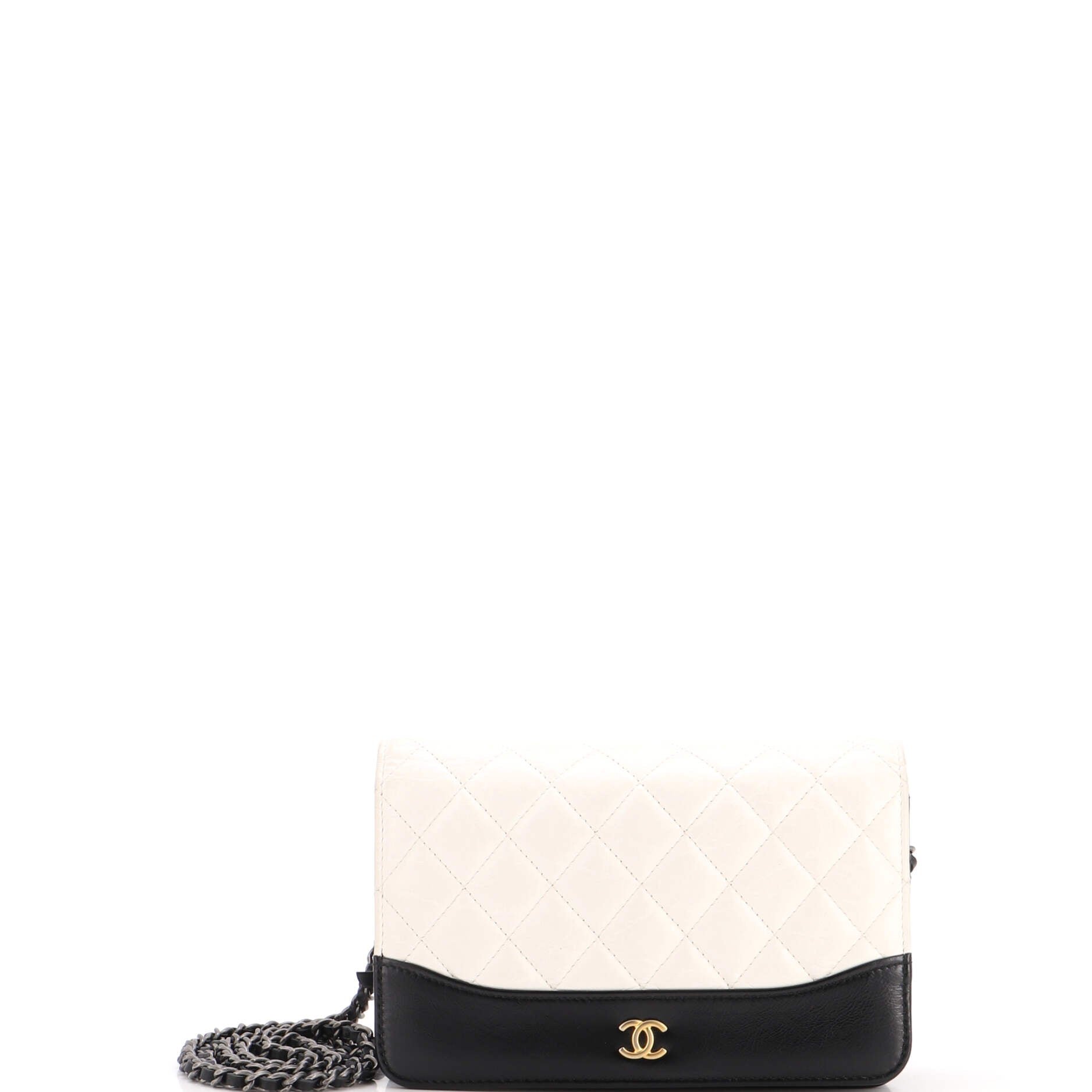 Gabrielle Wallet on Chain Quilted Aged Calfskin