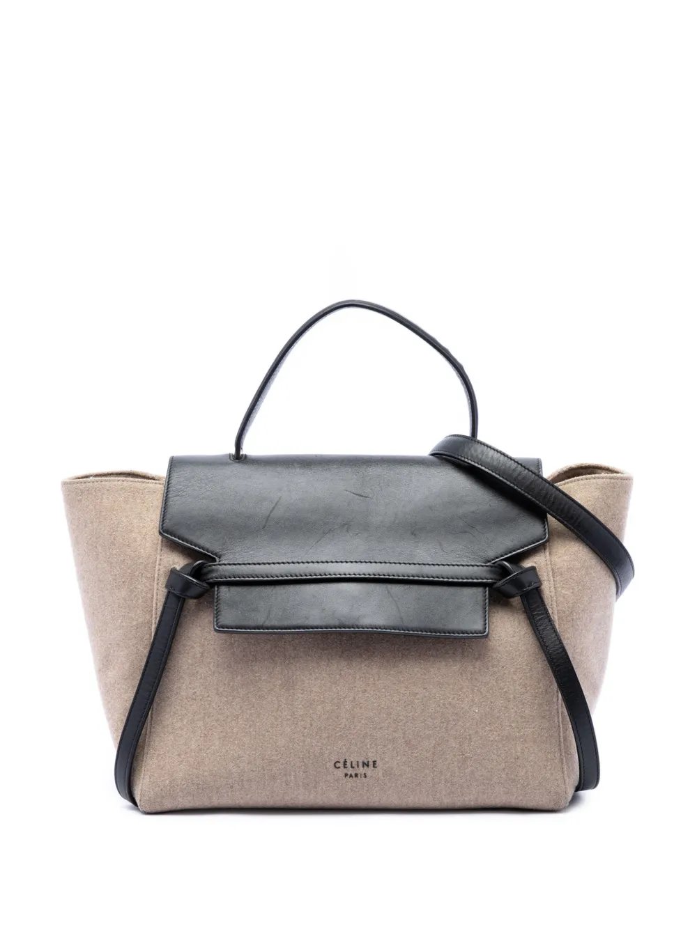 2015 Mini Felt and Calfskin Belt satchel
