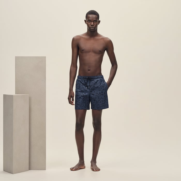 Marine "Metal Au Carre" Swim Trunks