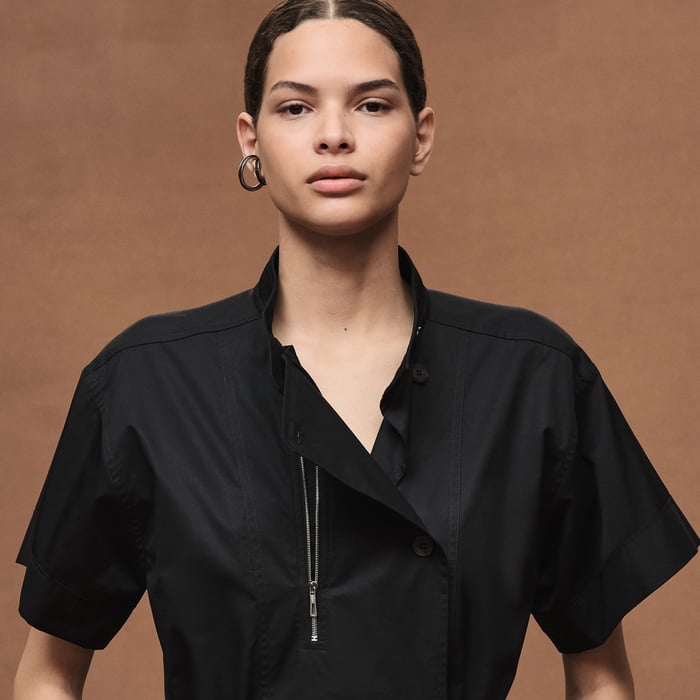Noir Drawstring Shirt