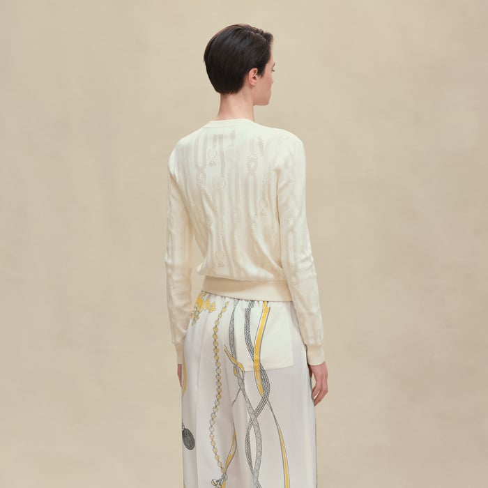 Blanc Naturel "Palefroi Remix" Long-sleeve Cardigan