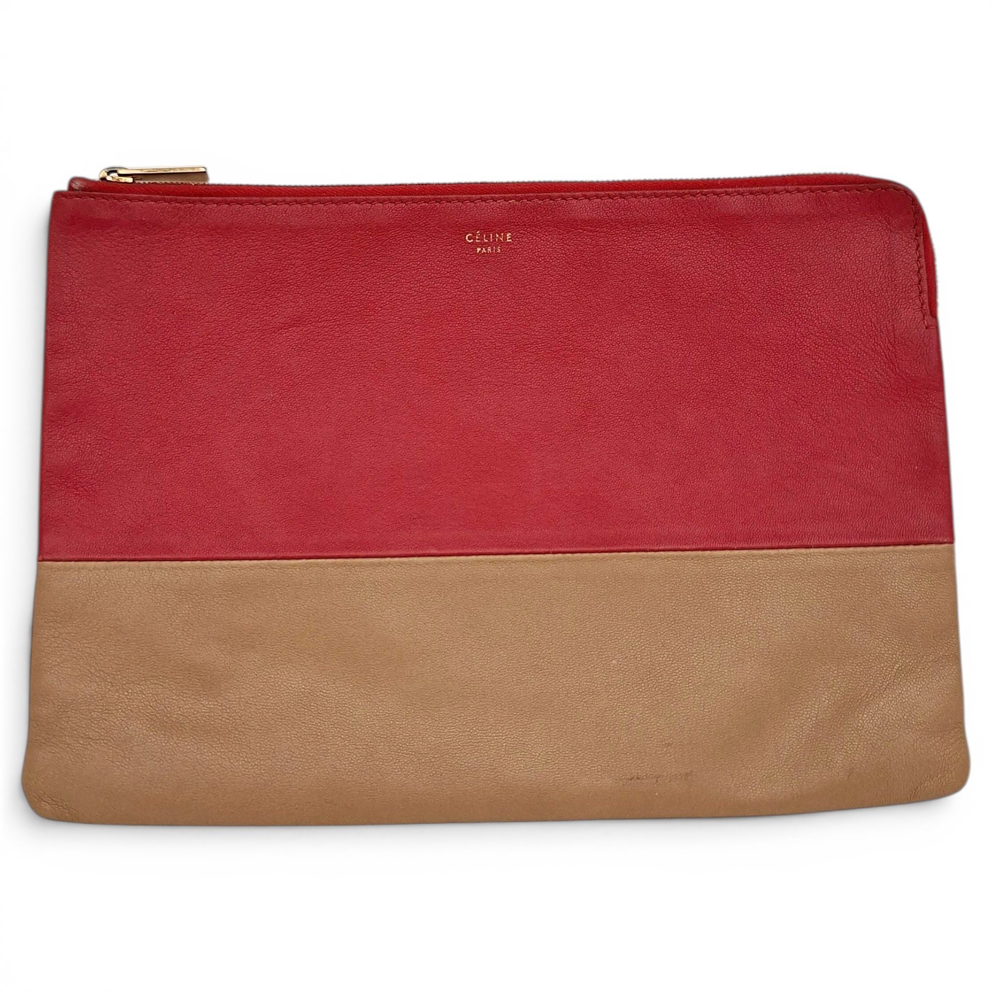 Leather clutch bag