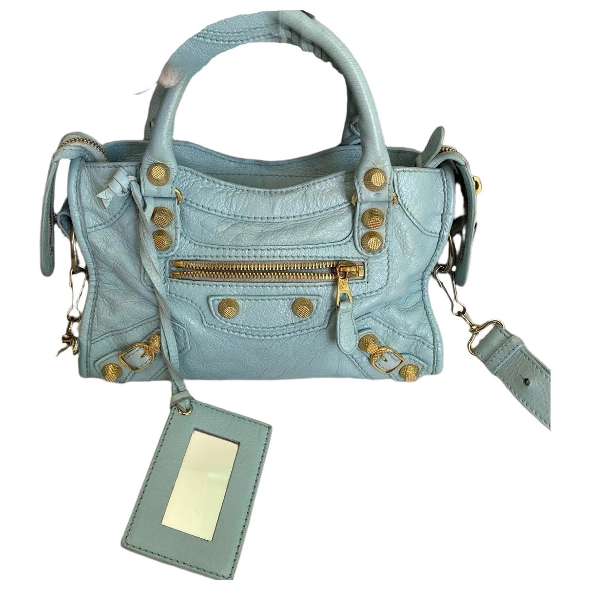 City leather handbag