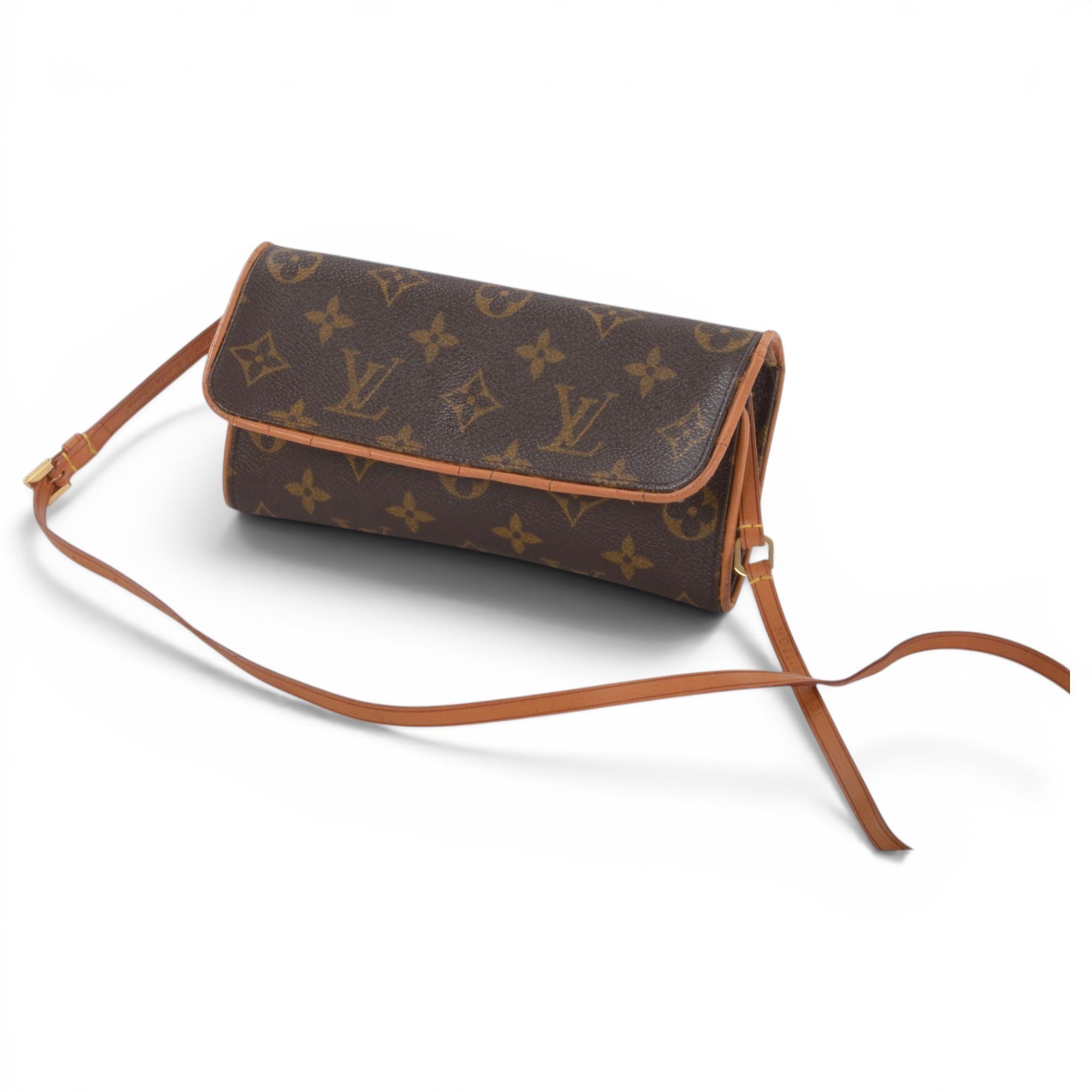 Twin leather crossbody bag