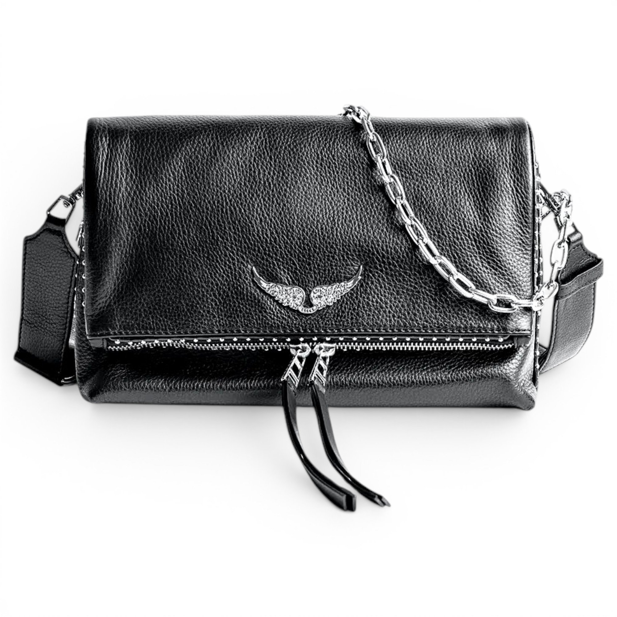 Rock leather crossbody bag