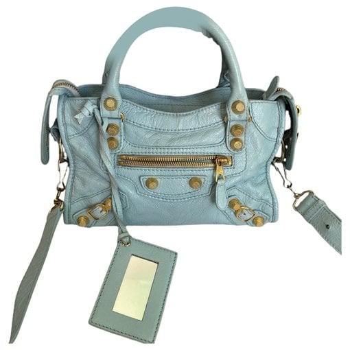 City leather handbag