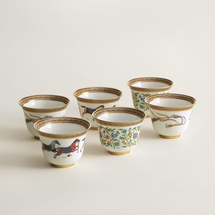 Sans Coloris Cheval D’orient Set Of 6 Cups (n°1 to 3), Mini Model