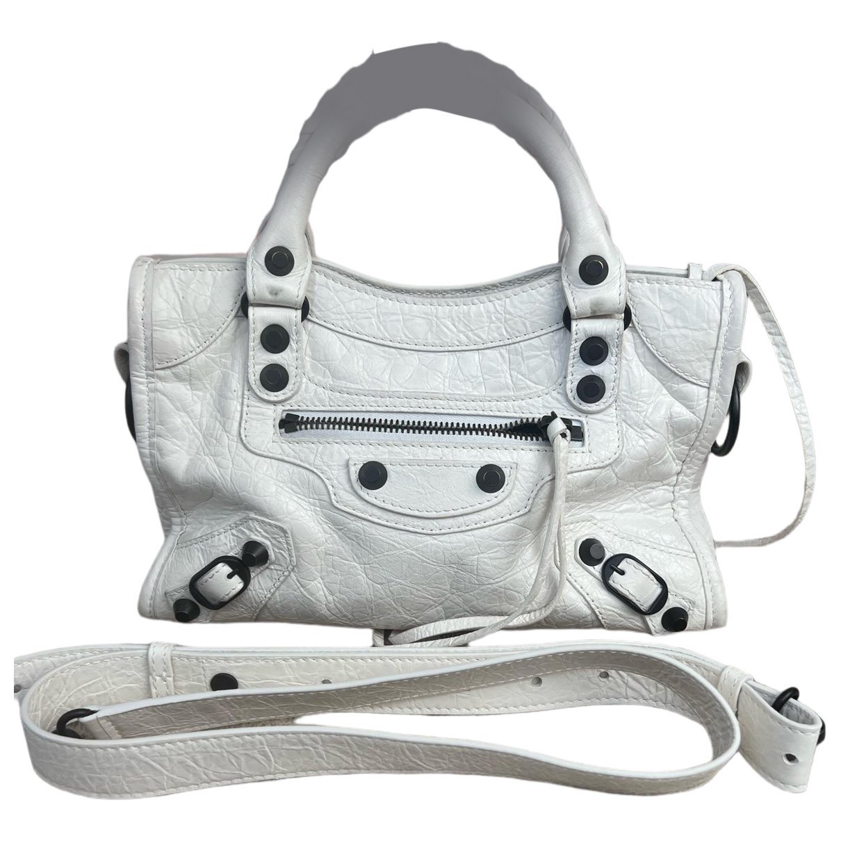 City leather handbag