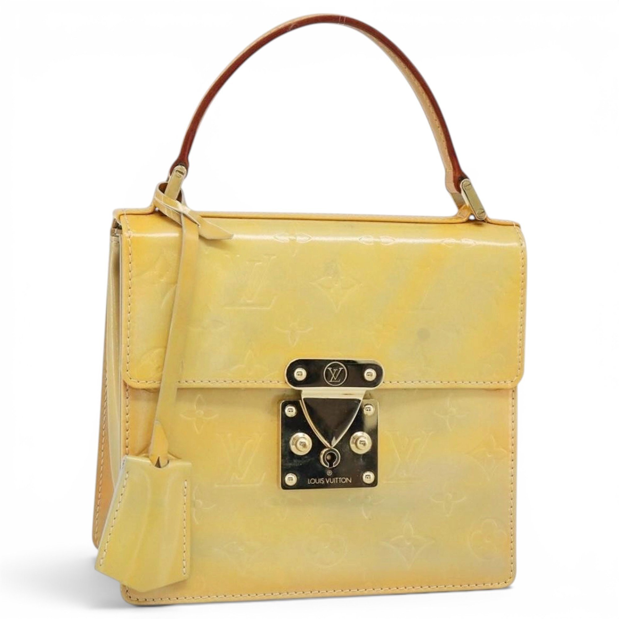 Spring street patent leather handbag
