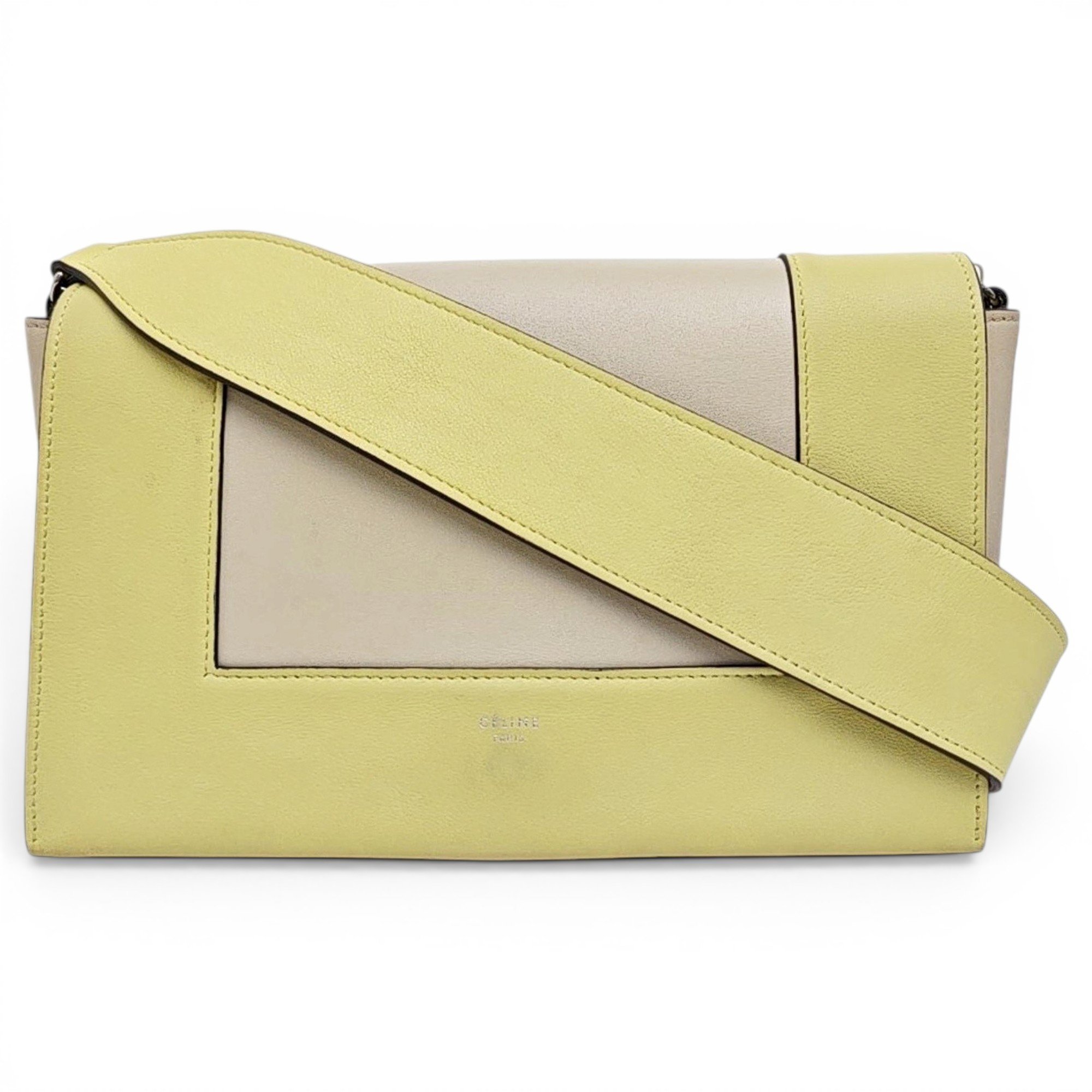 Frame leather handbag