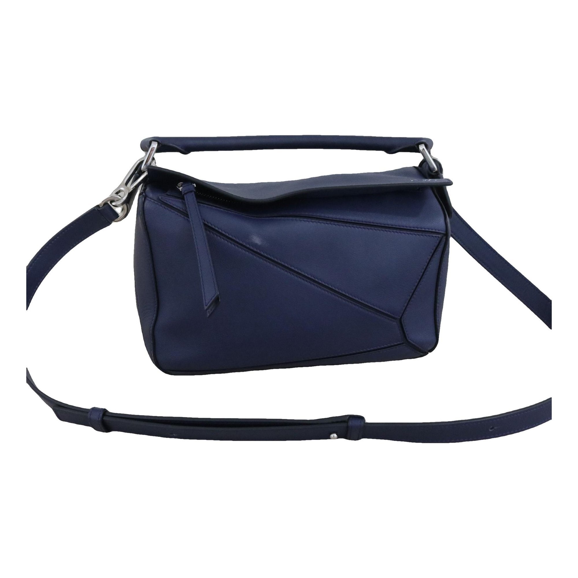 Puzzle leather handbag