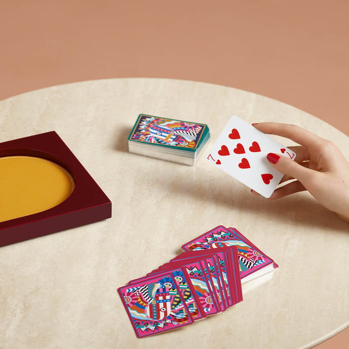 Multicolore Set Of 2 Cheval De Fete Bridge Playing Cards