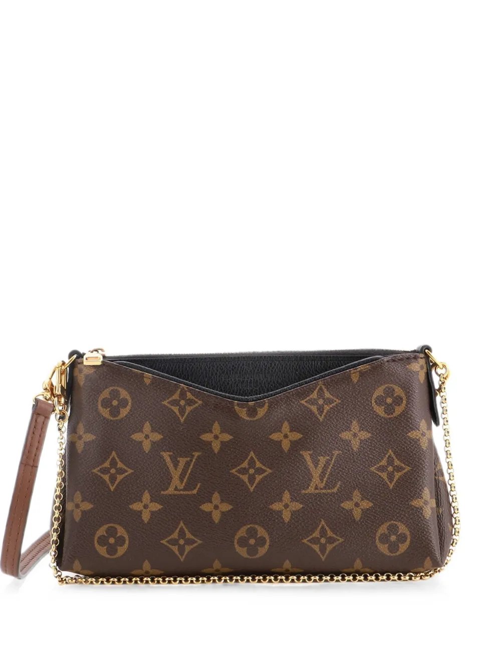 Pallas Monogram Canvas with Leather clutch bag