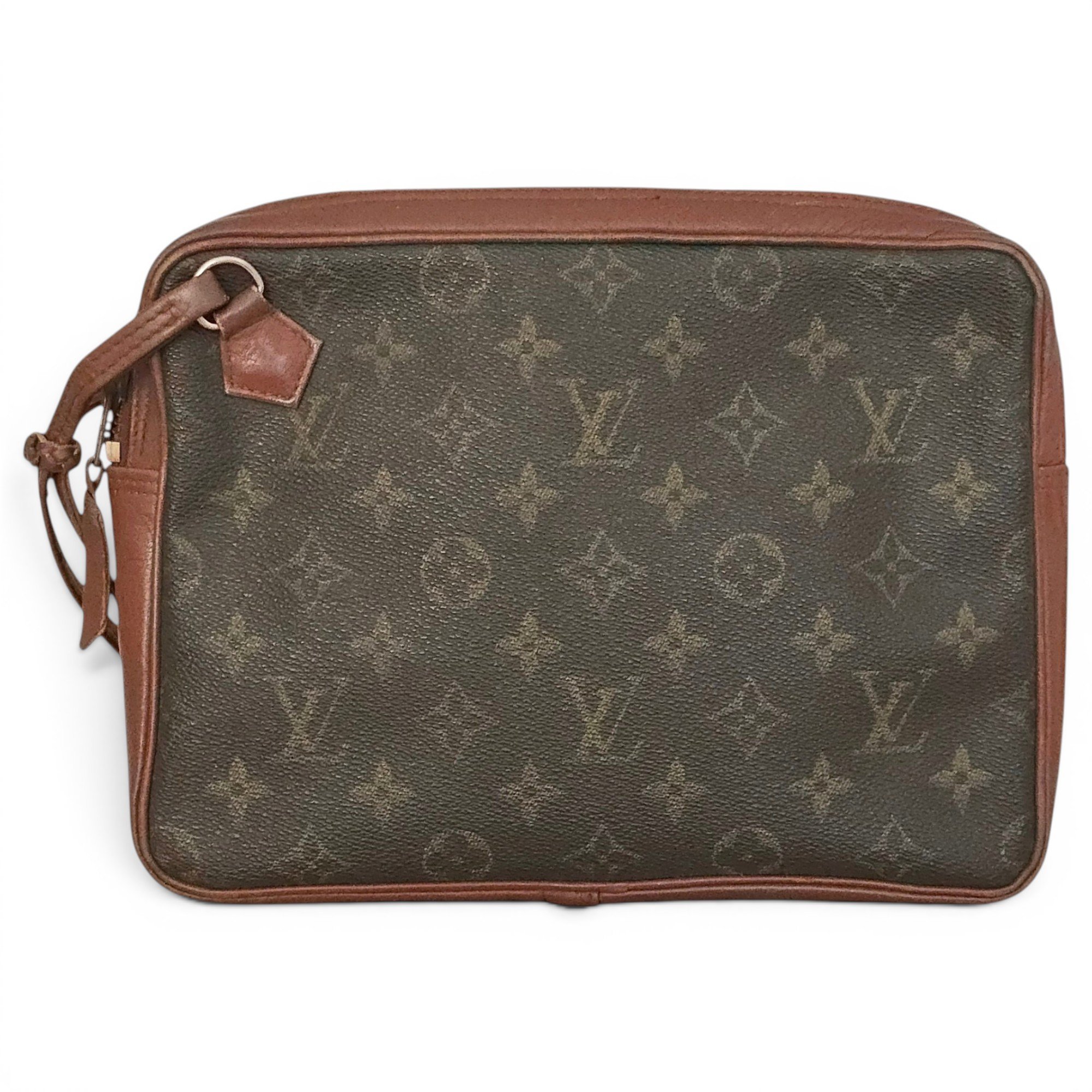 Leather clutch bag