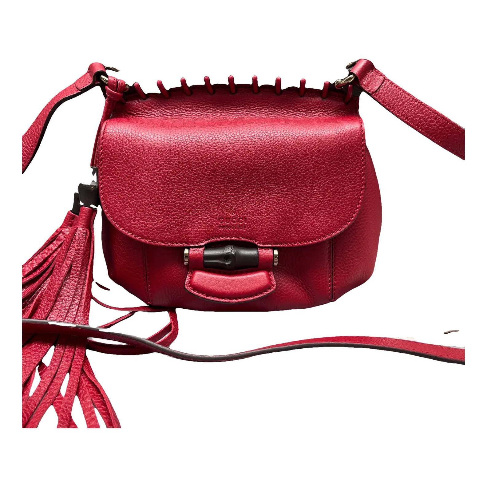 Convertible Bamboo Top Handle leather crossbody bag