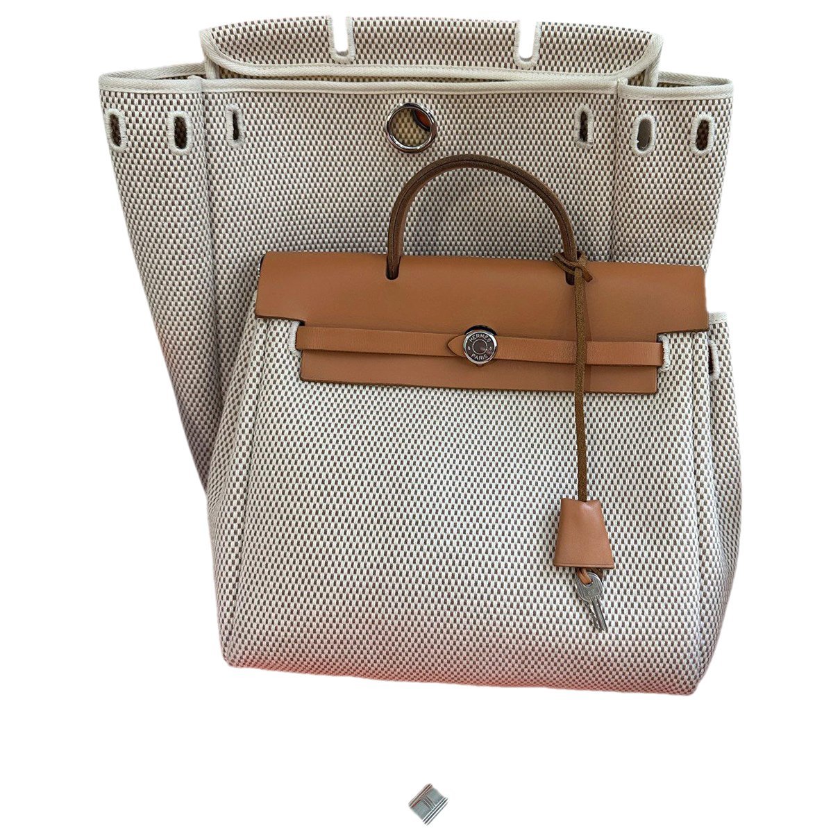 Hermes Herbag Handbag Natural