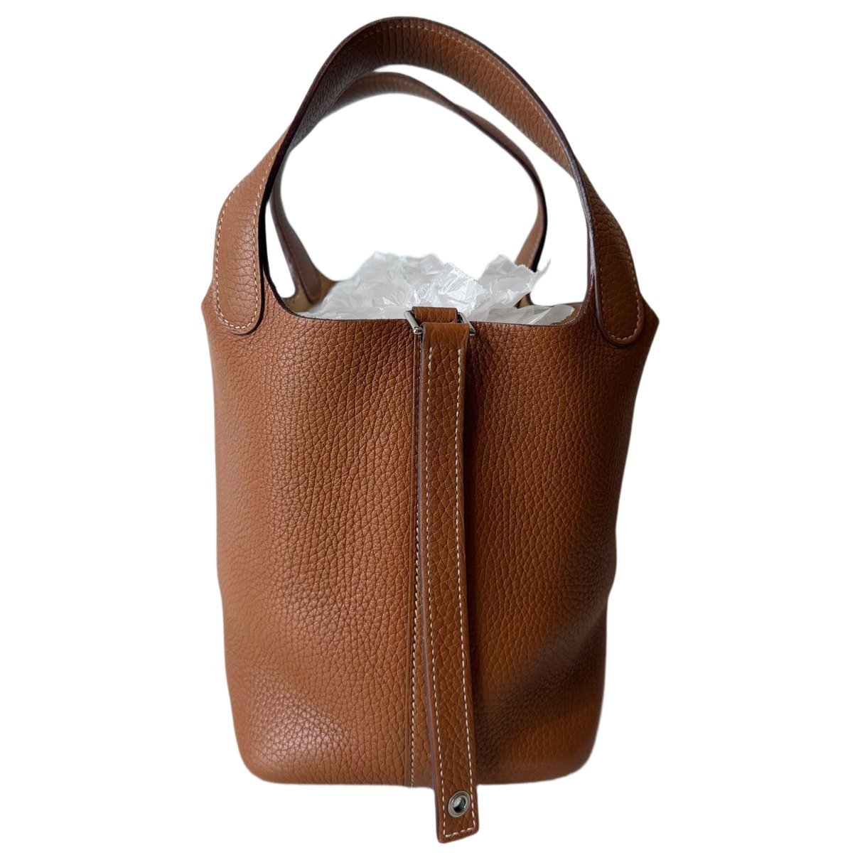 Picotin leather tote