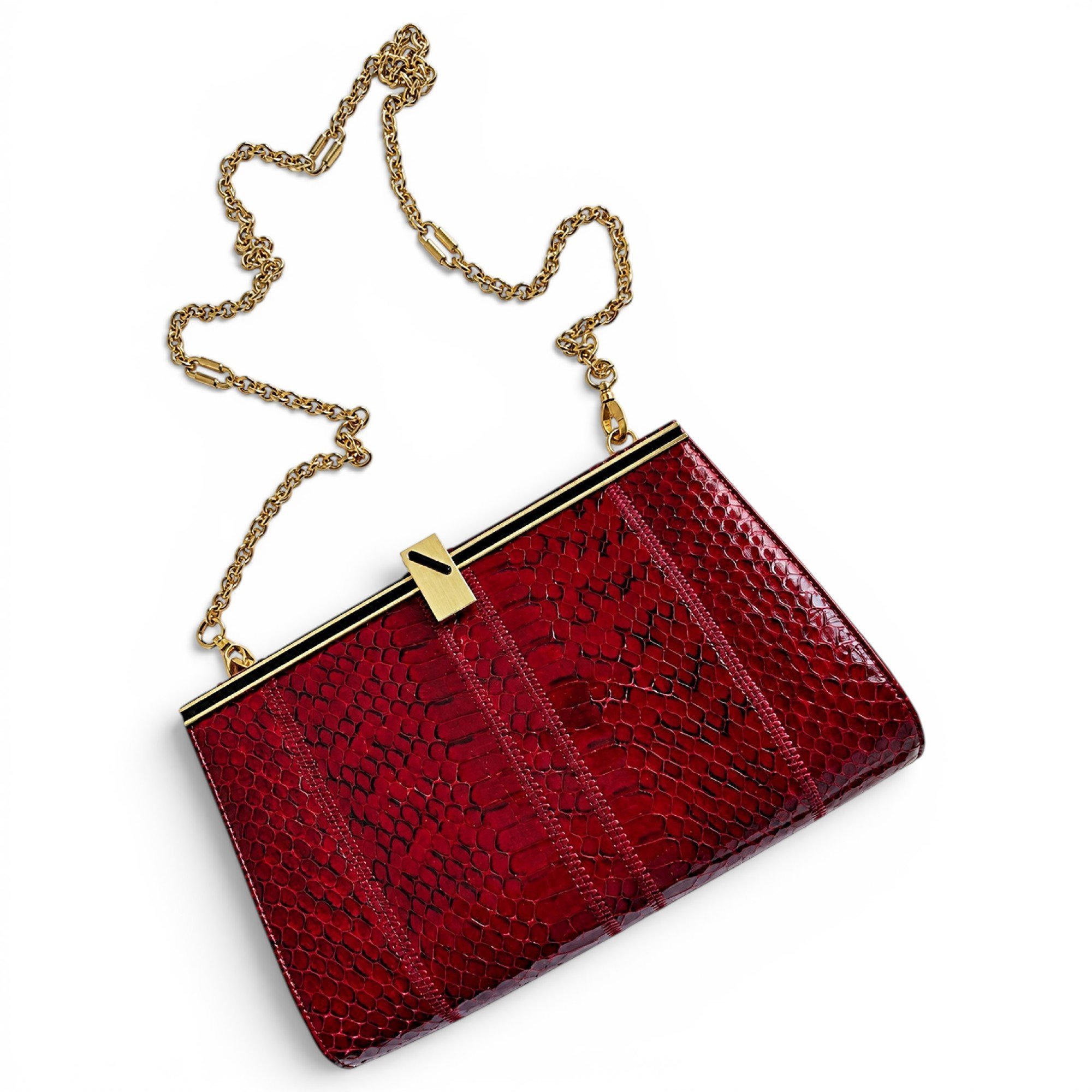 Leather clutch bag