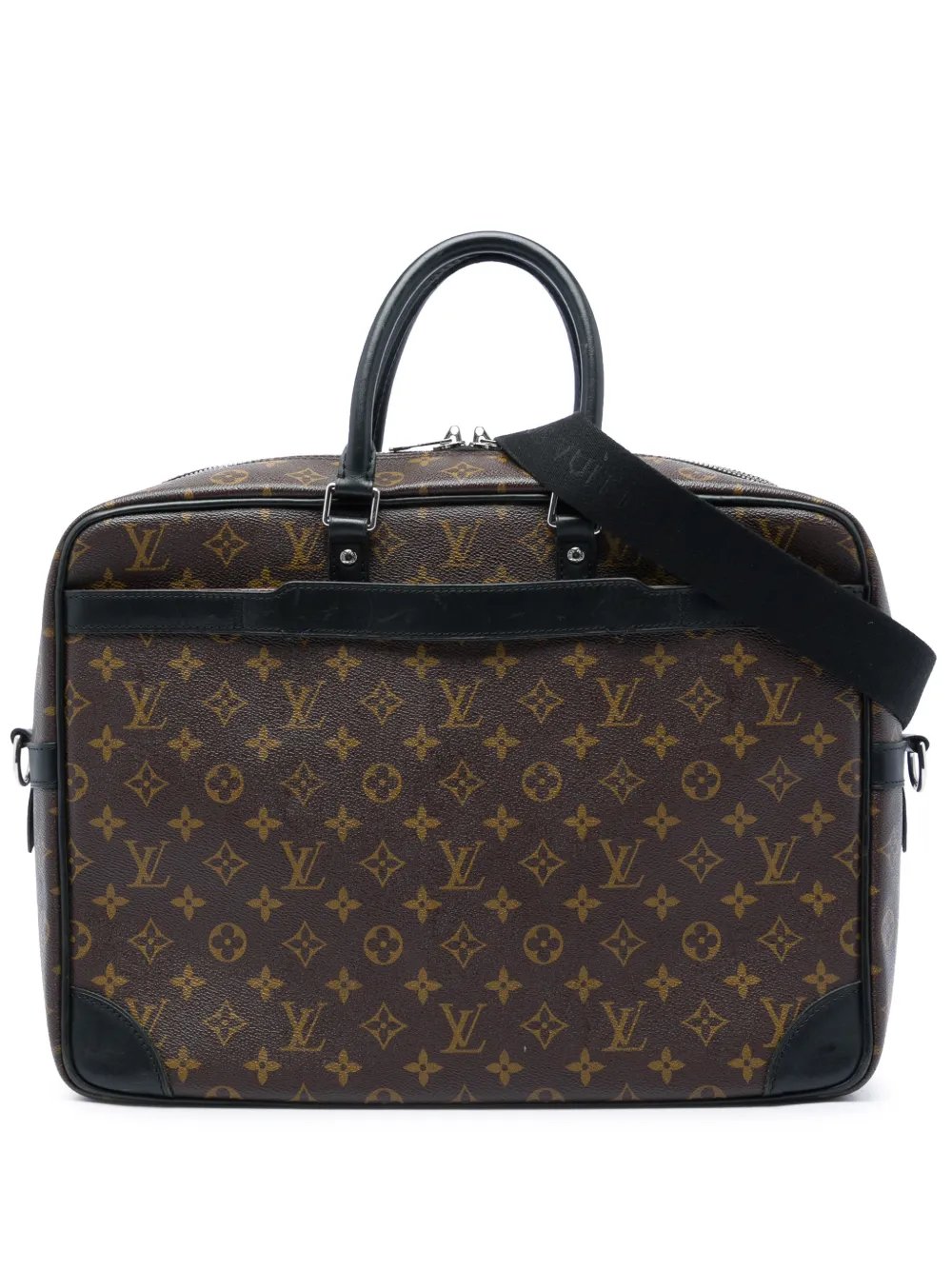2009-2021 Monogram Macassar Porte Documents Voyage GM business bag
