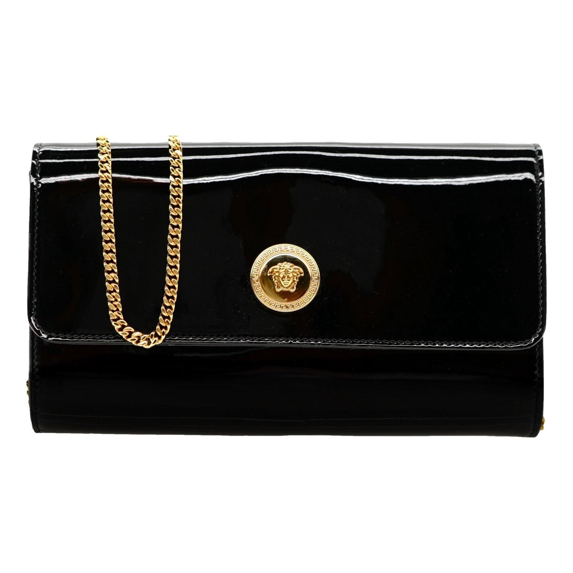 La Medusa patent leather crossbody bag