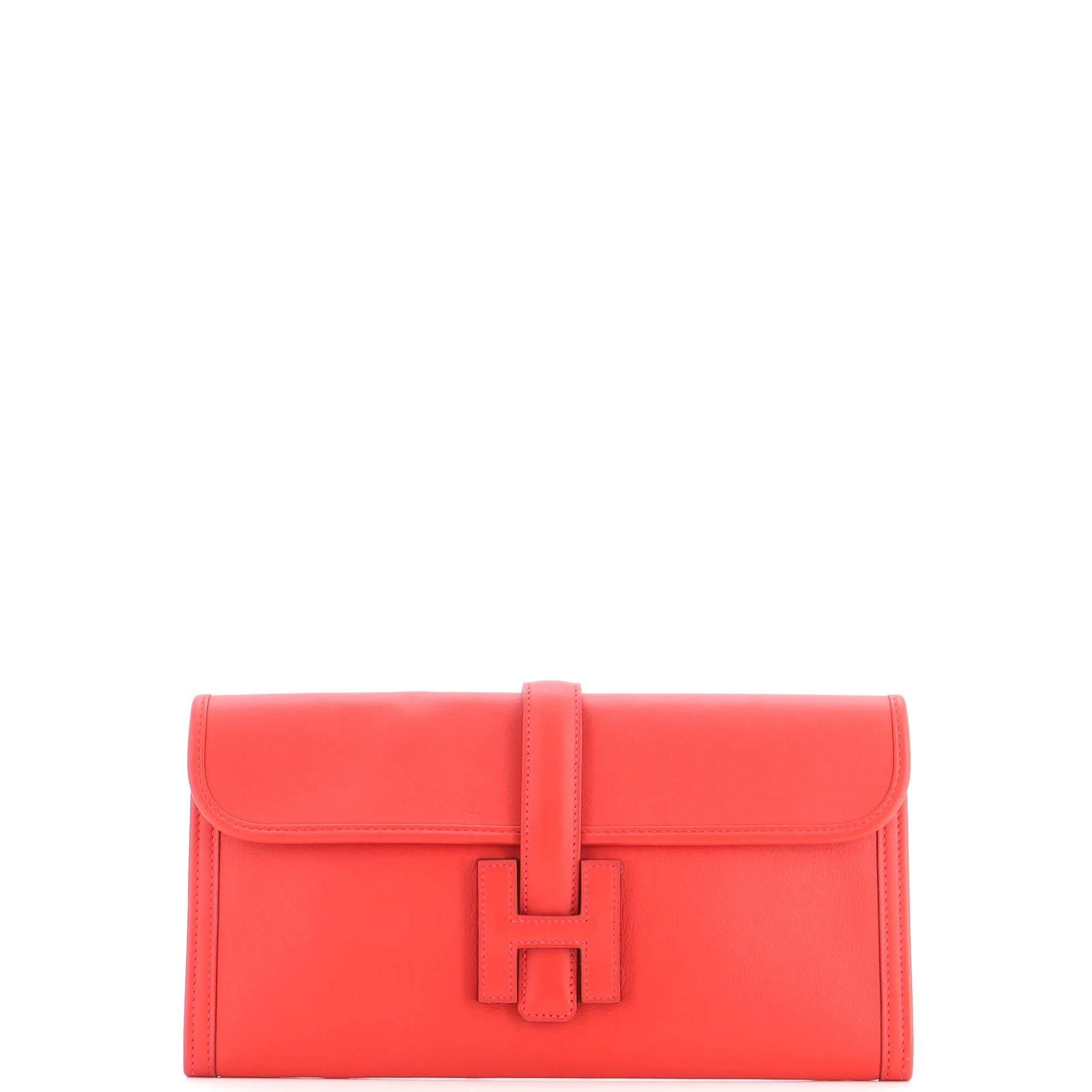 Leather clutch bag